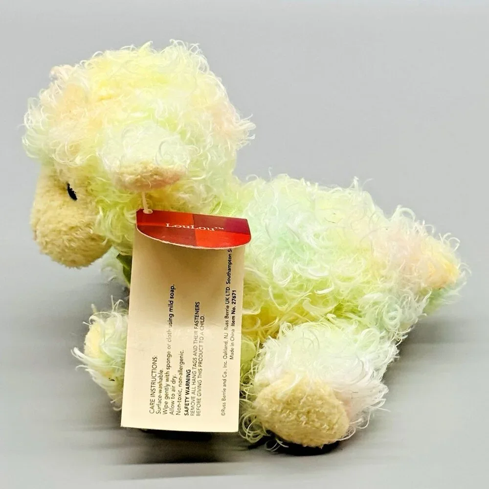 Russ Lou Lou Pastel Lamb Plush 5 inch Stuffed Animal Easter Nursery‎ 5